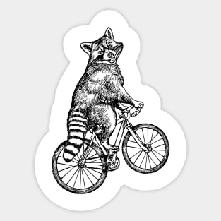 SEEMBO Raccoon Cycling Bicycle Bicycling Cyclist Riding Bike Sticker